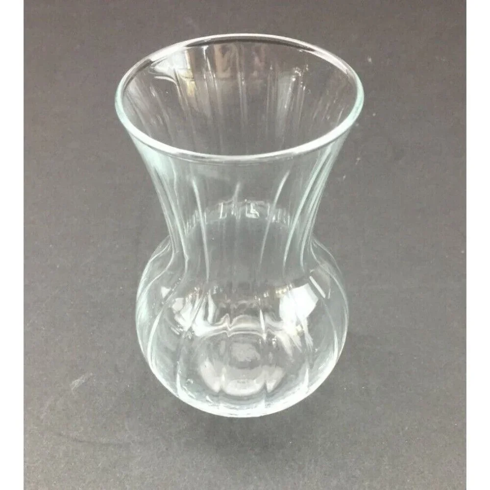 Clear Glass Trumpet Mini Flower Bud Vase Small 4